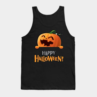 Pumpkin happy Halloween animated cartoon Tank Top